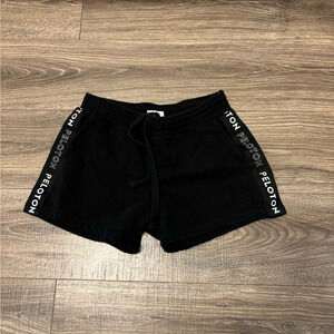 Peloton Uptown Vibes Black Logo Stripe Shorts Size S